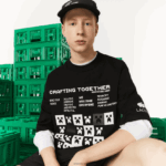 חולצת טריקו מכותנה אורגנית בגזרה רופפת של lacoste x minecraft DZ4D0D852 שחור 031 גברים