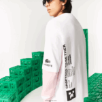 חולצת טריקו מכותנה אורגנית בגזרה רופפת של lacoste x minecraft DZ4D0D853 לבן 001 גברים - Image 7