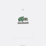 חולצת טריקו מכותנה אורגנית בהדפס lacoste x minecraft DZ4D0D880 לבן 001 נשים - Image 4