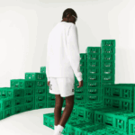 חולצת טריקו מכותנה אורגנית של lacoste x minecraft DZ4D0D939 לבן 001 גברים - Image 3