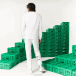 חולצת טריקו מכותנה אורגנית של lacoste x minecraft DZ4D0D939 לבן 001 גברים - Image 7
