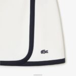 חצאית פיקה דו שכבתית של lacoste x goop DZ4D0D2670 לבן כחול כהה ev0 נשים - Image 2