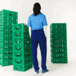 מכנסי ג'וגינג של lacoste x minecraft מכותנה אורגנית DZ4D0D1174 כחול bdm גברים - Image 3