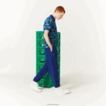 מכנסי ג'וגינג של lacoste x minecraft מכותנה אורגנית DZ4D0D1174 כחול bdm גברים - Image 7