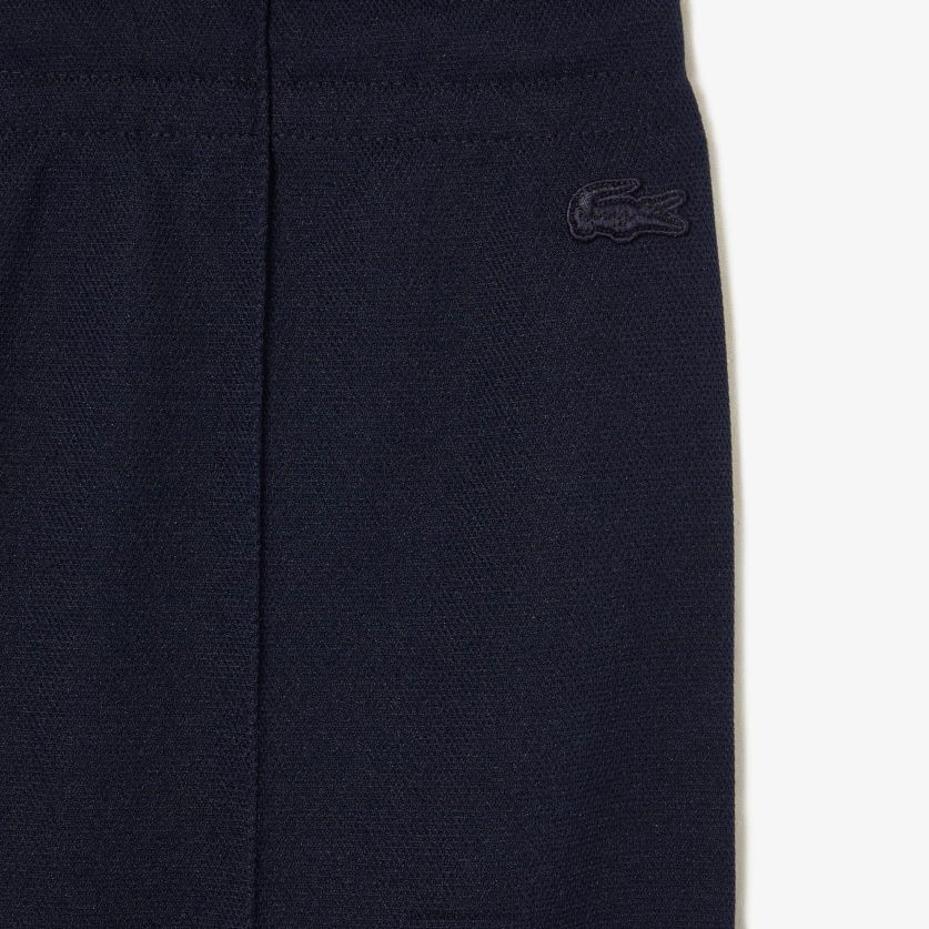 מכנסי טראק דו-שכבתי של lacoste x goop DZ4D0D2667 כחול כהה 166 נשים - Image 2