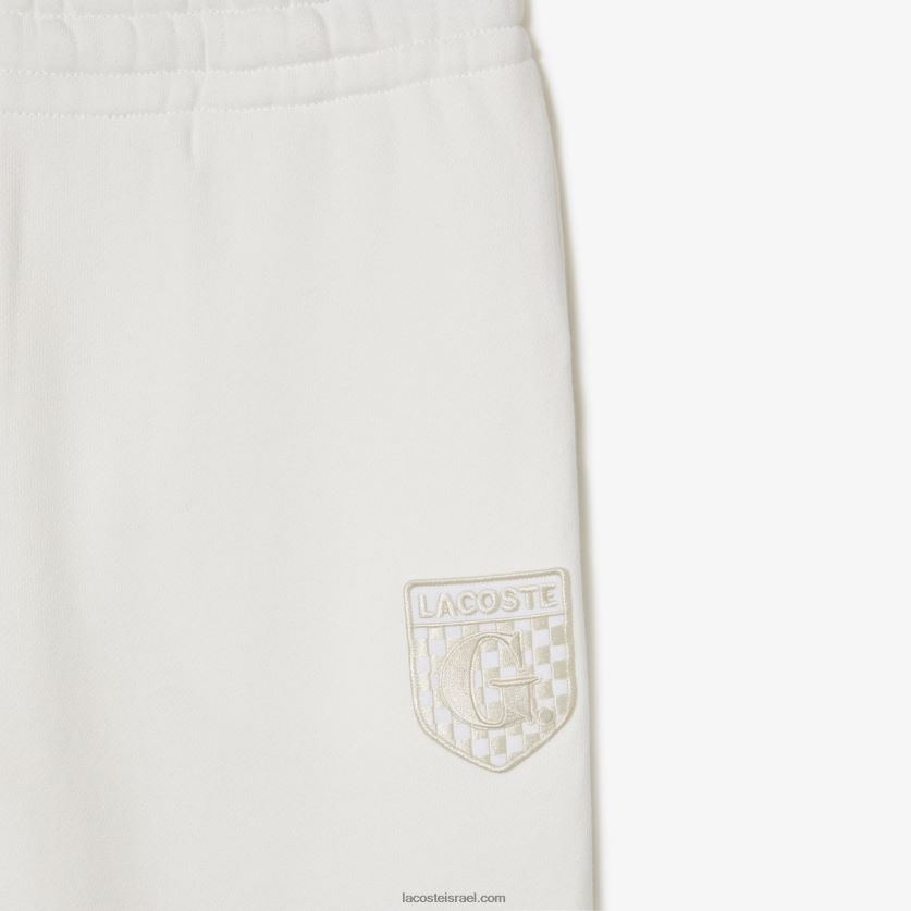 מכנסי טרנינג של lacoste x goop כותנה DZ4D0D2665 לבן 70V נשים - Image 2