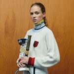 סוודר רוכסן מצמר מצולע של lacoste x goop DZ4D0D2673 לבן r1t נשים