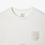 סווטשירט צמר כותנה לא מוברש של lacoste x goop DZ4D0D2674 לבן 70V נשים - Image 2