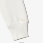 סווטשירט צמר כותנה לא מוברש של lacoste x goop DZ4D0D2674 לבן 70V נשים - Image 3
