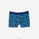 תחתוני בוקסר ארוכים מכותנה אורגנית בהדפסת lacoste x minecraft DZ4D0D1599 לבן c50 גברים - Image 3