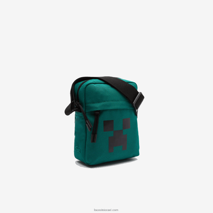 תיק מוצלב אנכי על בד בהדפסת lacoste x minecraft DZ4D0D2033 foret minecraft j94 גברים - Image 4