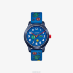 Lacoste 12.12 שעון 3 מחוגים עם רצועת סיליקון כחולה DZ4D0D3111 כחול 000 ילדים