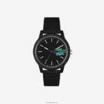 Lacoste 12.12 שעון 3 מחוגים - שחור עם רצועת סיליקון DZ4D0D2315 שחור 000 גברים