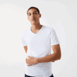 Lacoste 3 חבילות של חולצות טי פשוטות DZ4D0D1345 לבן 001 גברים - Image 4