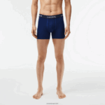 Lacoste 5 חבילות בוקסר לוגו מותן DZ4D0D1398 כחול כהה f9f גברים - Image 2