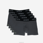 Lacoste 5 חבילות בוקסר לוגו מותן DZ4D0D1400 אפור xb4 גברים