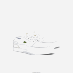 Lacoste bayliss נעלי עור ונעלי סירה סינתטיות DZ4D0D1802 לבן & אוף לבן 65 ט גברים - Image 2