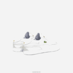Lacoste bayliss נעלי עור ונעלי סירה סינתטיות DZ4D0D1802 לבן & אוף לבן 65 ט גברים - Image 3