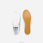 Lacoste bayliss נעלי עור ונעלי סירה סינתטיות DZ4D0D1802 לבן & אוף לבן 65 ט גברים - Image 4
