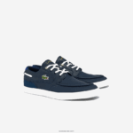 Lacoste bayliss נעלי עור ונעלי סירה סינתטיות DZ4D0D1803 נייבי ולבן 092 גברים - Image 2