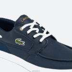 Lacoste bayliss נעלי עור ונעלי סירה סינתטיות DZ4D0D1803 נייבי ולבן 092 גברים - Image 5