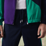 Lacoste אימונית טניס בהדפס תנין ספורטיבית DZ4D0D1145 כחול כהה ירוק סגול לבן xsb גברים - Image 3