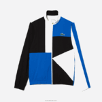 Lacoste אימונית טניס בהדפס תנין ספורטיבית DZ4D0D1144 לבן שחור כחול צהוב l74 גברים - Image 7