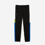 Lacoste אימונית טניס בהדפס תנין ספורטיבית DZ4D0D1144 לבן שחור כחול צהוב l74 גברים - Image 8