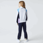 Lacoste אימונית טניס בצבע בלוק ספורט DZ4D0D3185 לבן כחול כהה סגול 6hu ילדים - Image 3