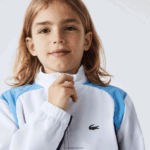 Lacoste אימונית טניס בצבע בלוק ספורט DZ4D0D3185 לבן כחול כהה סגול 6hu ילדים - Image 4