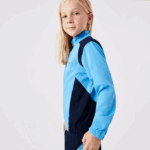 Lacoste אימונית טניס בצבע בלוק ספורט DZ4D0D3186 כחול כהה y25 ילדים - Image 2
