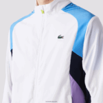 Lacoste אימונית טניס בצבע בלוק ספורט DZ4D0D996 לבן סגול כחול כהה y03 גברים - Image 4