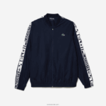 Lacoste אימונית טניס מודפסת ספורטיבית DZ4D0D1172 כחול כהה 423 גברים - Image 5