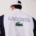 Lacoste אימונית קולורבלוק ממותגת ספורט DZ4D0D1156 לבן כתום כחול כהה 8ty גברים - Image 2