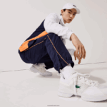 Lacoste אימונית קולורבלוק ממותגת ספורט DZ4D0D1156 לבן כתום כחול כהה 8ty גברים