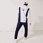 Lacoste אימונית קולורבלוק ממותגת ספורט DZ4D0D1156 לבן כתום כחול כהה 8ty גברים - Image 4