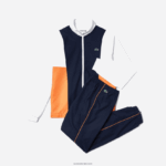 Lacoste אימונית קולורבלוק ממותגת ספורט DZ4D0D1156 לבן כתום כחול כהה 8ty גברים - Image 6