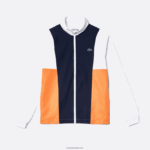 Lacoste אימונית קולורבלוק ממותגת ספורט DZ4D0D1156 לבן כתום כחול כהה 8ty גברים - Image 7