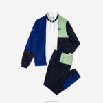 Lacoste אימונית קולורבלוק ספורטיבית DZ4D0D1201 ירוק נייבי כחול לבן cn1 גברים - Image 7