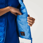 Lacoste אפוד דוחה מים מרופד DZ4D0D1251 כחול k1q גברים - Image 4