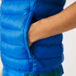 Lacoste אפוד דוחה מים מרופד DZ4D0D1251 כחול k1q גברים - Image 7