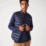 Lacoste אפוד דוחה מים מרופד DZ4D0D1253 כחול כהה hde גברים