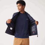 Lacoste אפוד דוחה מים מרופד DZ4D0D1253 כחול כהה hde גברים - Image 6