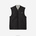 Lacoste אפוד הפיך מרופד ספורט DZ4D0D384 אפור שחור wix גברים - Image 7