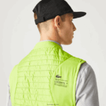 Lacoste אפוד הפיך מרופד ספורט DZ4D0D385 צהוב שחור g65 גברים - Image 8