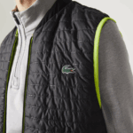 Lacoste אפוד הפיך מרופד ספורט DZ4D0D385 צהוב שחור g65 גברים - Image 9