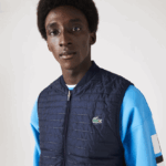 Lacoste אפוד הפיך מרופד ספורט DZ4D0D386 סגול כחול כהה se3 גברים