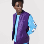 Lacoste אפוד הפיך מרופד ספורט DZ4D0D386 סגול כחול כהה se3 גברים - Image 4