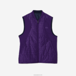 Lacoste אפוד הפיך מרופד ספורט DZ4D0D386 סגול כחול כהה se3 גברים - Image 5