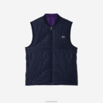 Lacoste אפוד הפיך מרופד ספורט DZ4D0D386 סגול כחול כהה se3 גברים - Image 7
